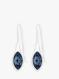 Jon Richard Radiance Collection Solitaire Crystal Hook Earrings, Silver/Blue
