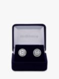 Jon Richard Cubic Zirconia Circle Stud Earrings, Silver