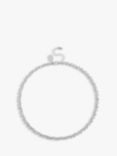 Jon Richard Radiance Collection Glass Stone Tennis Necklace, Silver/Clear