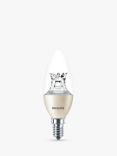 Philips MASTER 40W E14 LED Dimmable Candle Bulb, Clear