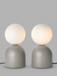 John Lewis ANYDAY Lupo Touch Table Lamps, Set of 2, Taupe