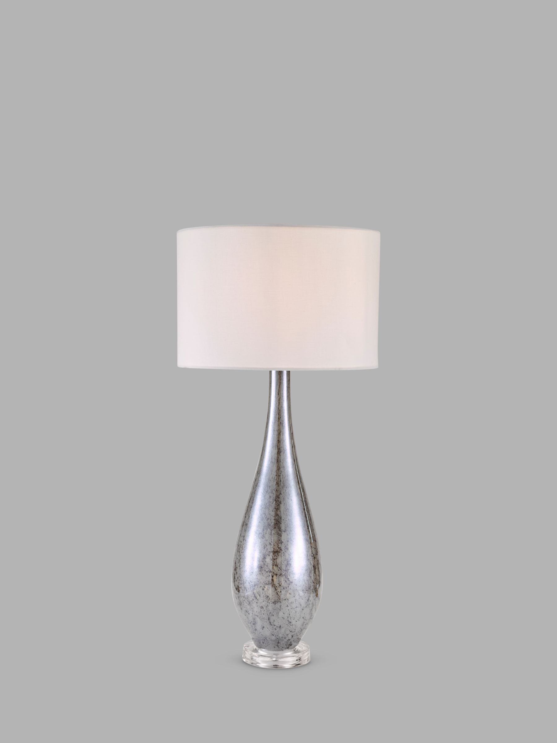 John Lewis Teardrop Glass Table Lamp, Grey