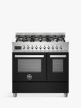 Bertazzoni Professional Series 90cm Dual Fuel Range Cooker, Black