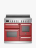 Bertazzoni Professional Series XG 100cm Electric Range Cooker with Induction Hob, Red