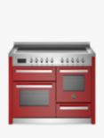 Bertazzoni Professional Series XG 110cm Electric Range Cooker with Induction Hob, Red