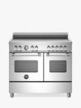 Bertazzoni Master Series 100cm Electric Range Cooker with Induction Hob, Stainless Steel