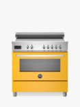 Bertazzoni Professional Series 90cm Electric Range Cooker with Induction Hob, Yellow