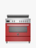 Bertazzoni Professional Series 90cm Electric Range Cooker with Induction Hob, Red
