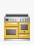 Bertazzoni Professional Series XG 100cm Electric Range Cooker with Induction Hob, Yellow
