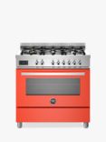 Bertazzoni Professional Series 90cm Dual Fuel Range Cooker, Orange