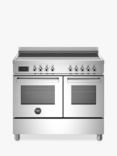 Bertazzoni Professional Series 100cm Electric Range Cooker with Induction Hob, Stainless Steel