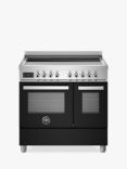Bertazzoni Professional Series 90cm Electric Range Cooker with Induction Hob, Black