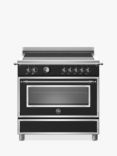 Bertazzoni Heritage Series 90cm Electric Range Cooker with Induction Hob, Black