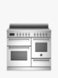 Bertazzoni Professional Series XG 100cm Electric Range Cooker with Induction Hob, Stainless Steel