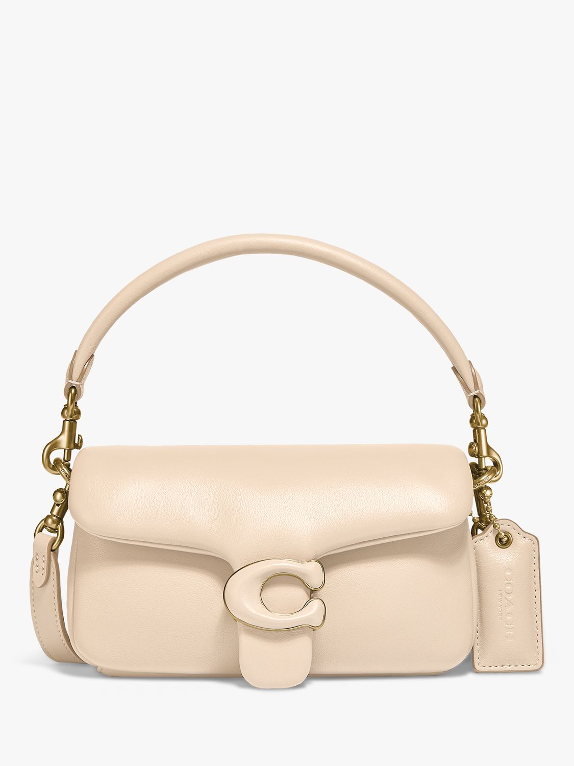 Coach Pillow Tabby 18 Leather Shoulder Bag, Ivory