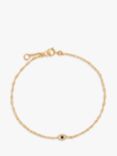 Leah Alexandra Sapphire Evil Eye Chain Bracelet, Gold