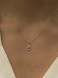 Leah Alexandra Sapphire Evil Eye Pendant Necklace, Gold