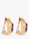 Susan Caplan Vintage Dior Gold Plated Swarovski Crystal Clip-On Earrings, Dated Circa 1980s