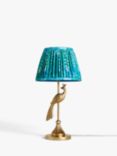 John Lewis + Matthew Williamson Peacock Lamp Base and Peacock Tapered Lampshade, Gold/Blue