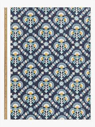 John Lewis Floral Trellis Furnishing Fabric, Navy