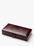 Aspinal of London Croc Leather Cufflinks Box