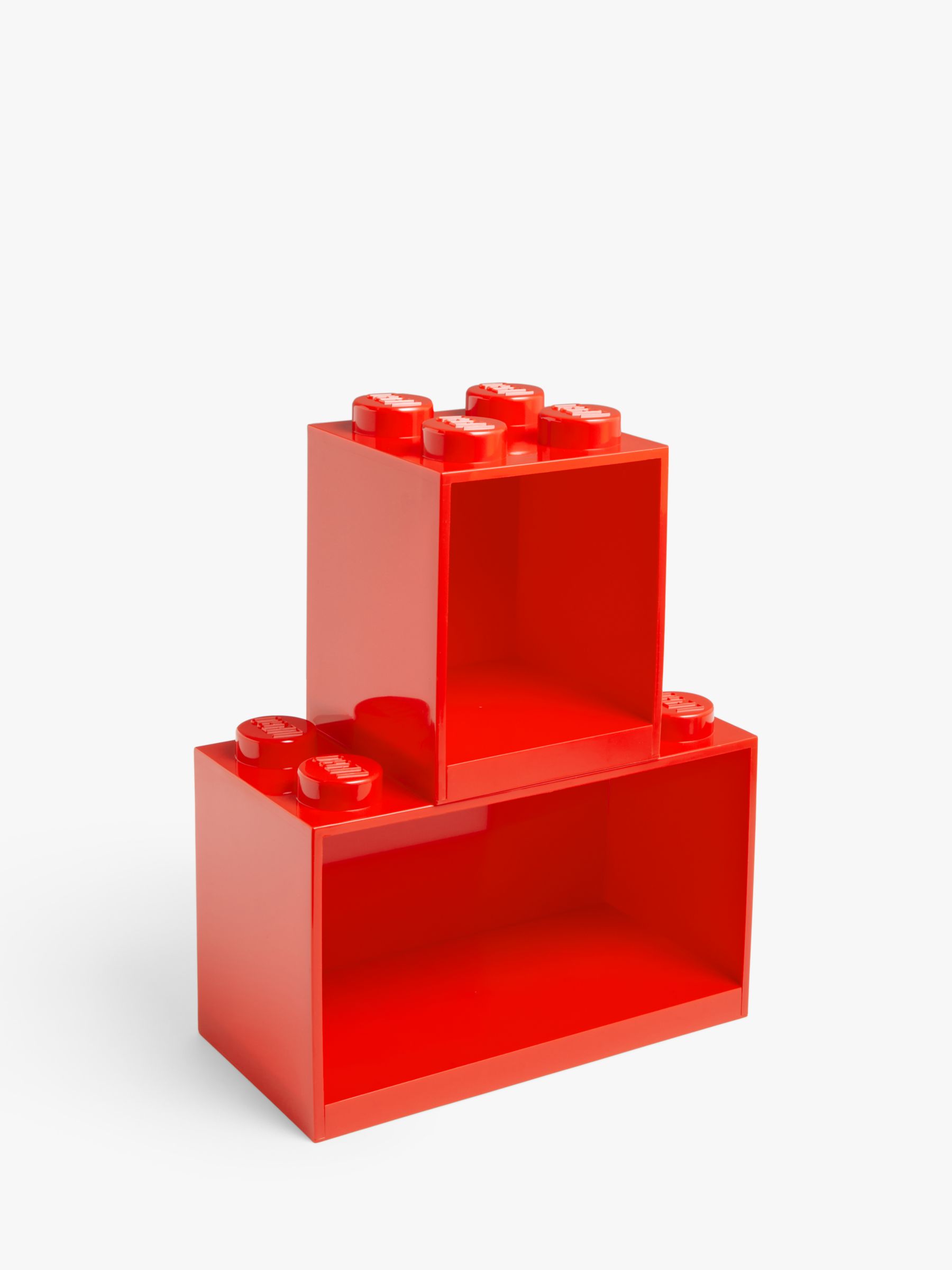 klassisk gård Katastrofe LEGO Brick Shelf 4 + 8 Stud Set, Red