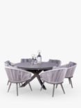 Royalcraft Aspen 6-Seater Garden Dining Table & Chairs Set, Grey