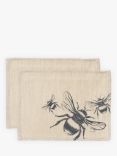 Selbrae House Bee Linen/Cotton Placemats, Set of 2, Natural
