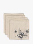 Selbrae House Bee Linen/Cotton Napkins, Set of 4, Natural