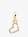 Melissa Odabash Crystal Heart Charm, Gold