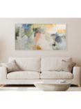 John Lewis Natasha Barnes 'Formation' Abstract Framed Canvas Print, 64 x 124cm, White/Multi