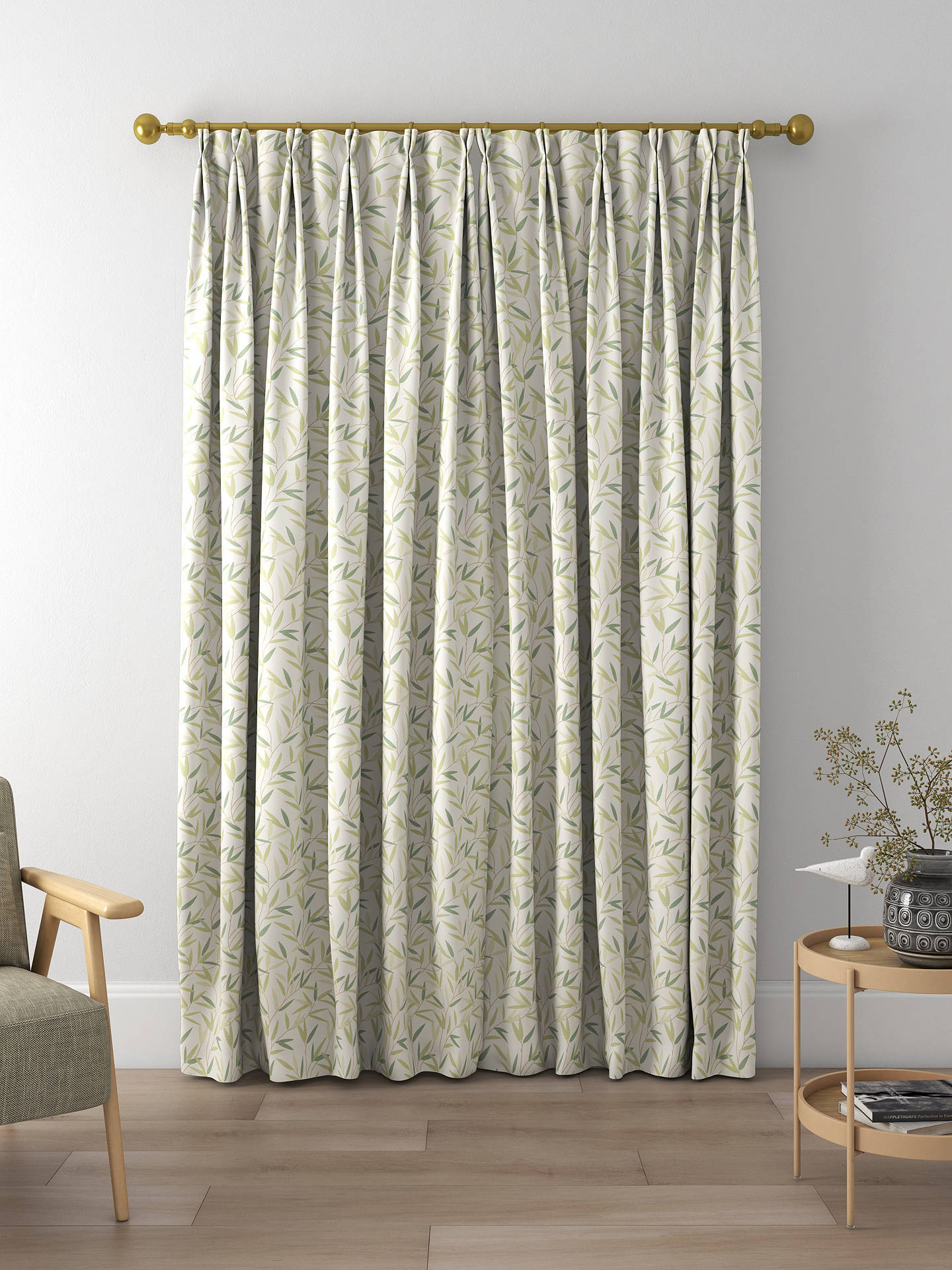 Laura Ashley Willow Leaf Made to Measure Curtains, Hedgerow