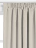 John Lewis Cotton Woven Stripe Made to Measure Curtains or Roman Blind, White/Storm, Natural
