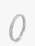 E.W Adams 18ct White Gold Diamond Full Eternity Ring, N