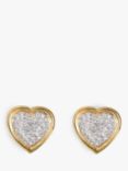 Eclectica Vintage Swarovski Crystal Heart Clip-On Earrings, Dated Circa 1990s