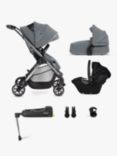 Silver Cross Dune Pushchair & Dream Car Seat Travel Pack with Compact Folding Carrycot