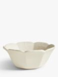 John Lewis Scalloped Speckled Stoneware Cereal Bowl, 15.5cm, White
