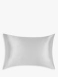 John Lewis Organic Mulberry Silk Standard Pillowcase, Cool Grey