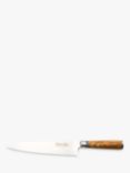 Katana Saya Damascus Steel Gyuto Kitchen Knife with Olive Handle & Wooden Sheath, 20cm