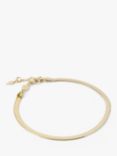 LARNAUTI Double Herringbone Chain Bracelet, Gold