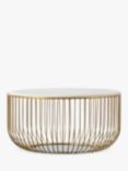 Gallery Direct Sutton Marble Coffee Table, Natural/Gold