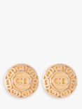 Susan Caplan Vintage Christian Dior Gold Plated Monogram CD Clip-On Earrings, Dated Circa 1980s