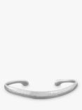 Dower & Hall Men's Sterling Silver Curved Torque Bangle, Silver