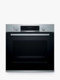 Bosch Series 4 HRS574BS0B Built In Electric Self Cleaning Single Oven with Steam Function, Stainless Steel