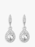Jon Richard Cubic Zirconia Peardrop Earrings, Silver