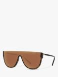 Michael Kors MK2151 Women's Aspen Irregular Sunglasses, Bio Dark Tortoise/Brown