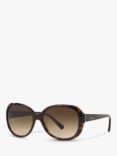 Giorgio Armani AR8047 Women's Round Sunglasses, Havana/Brown Gradient