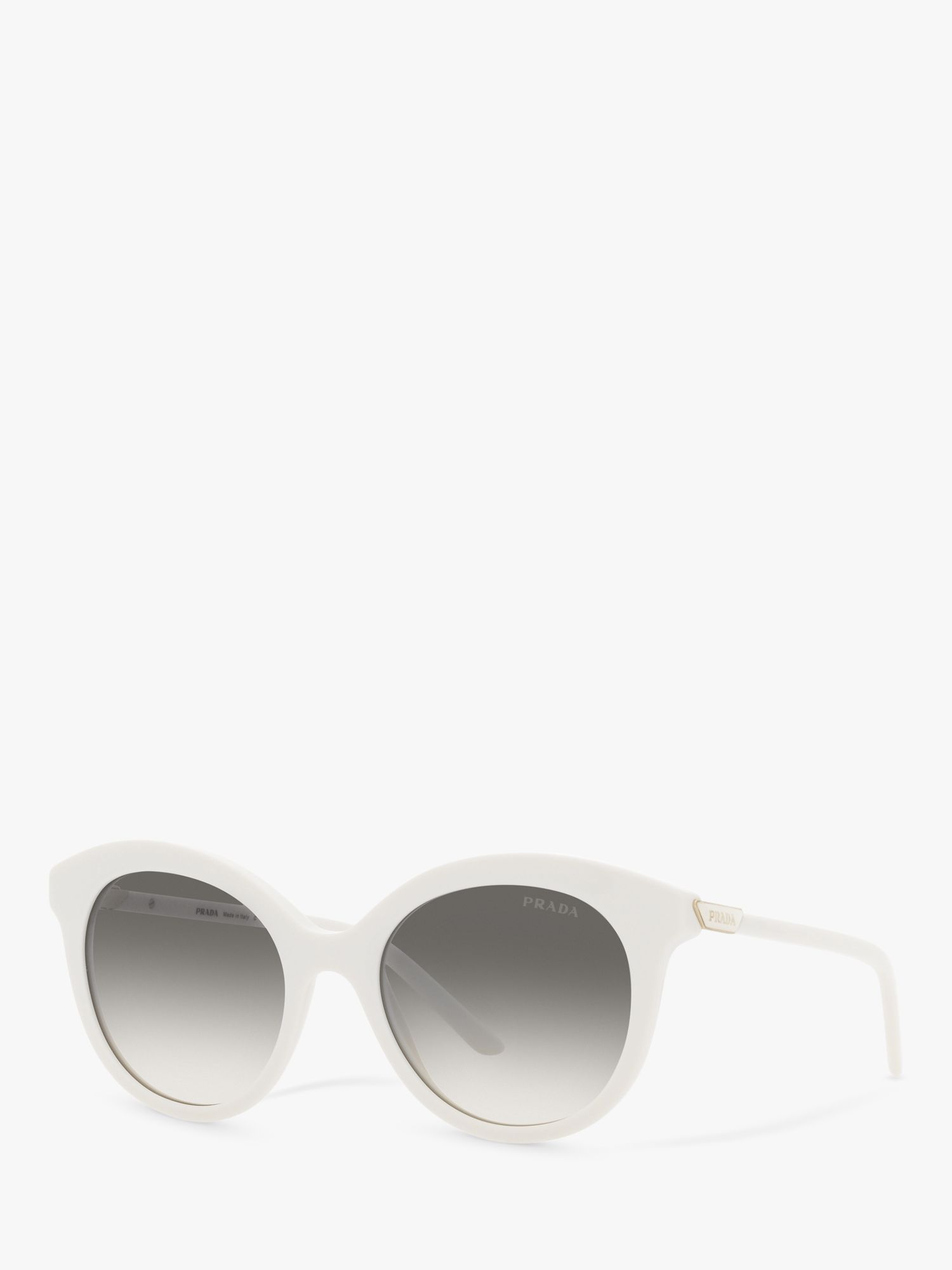 Prada PR02YS Women's Cat's Eye Sunglasses, White