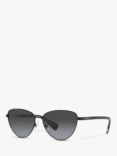 Ralph RA4134 Women's Cat's Eye Sunglasses, Black/Grey Gradient