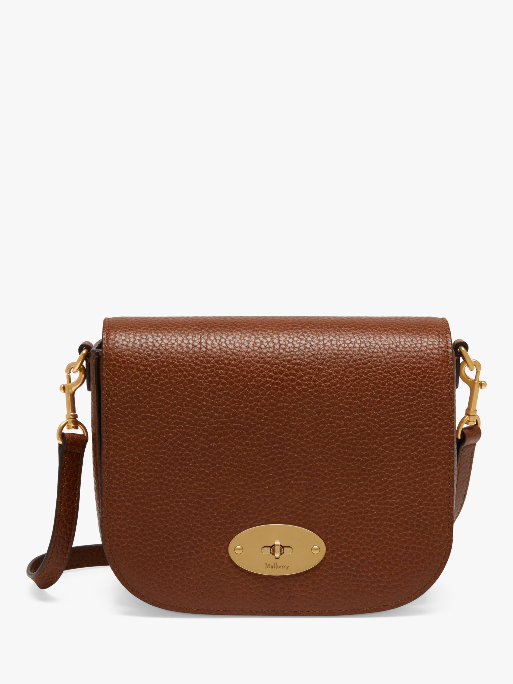 Mulberry Small Darley Classic Grain Leather Satchel Bag, Oak at John Lewis  & Partners